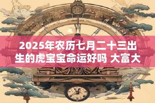 2025年农历七月二十三出生的虎宝宝命运好吗 大富大贵吗