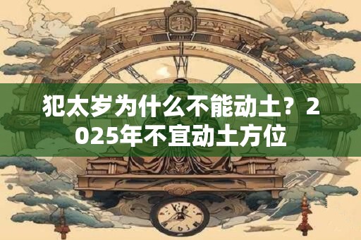 犯太岁为什么不能动土？2025年不宜动土方位