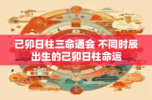 己卯日柱三命通会 不同时辰出生的己卯日柱命运