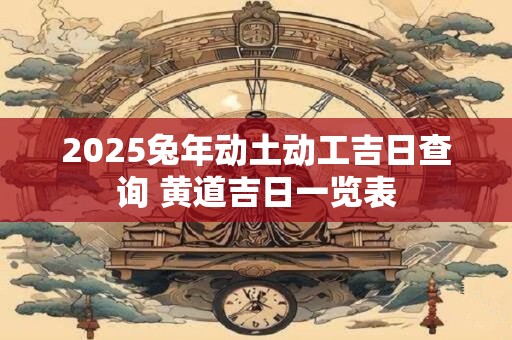 2025兔年动土动工吉日查询 黄道吉日一览表