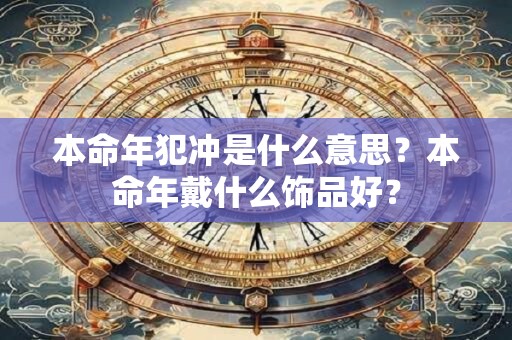 本命年犯冲是什么意思？本命年戴什么饰品好？