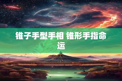 锥子手型手相 锥形手指命运