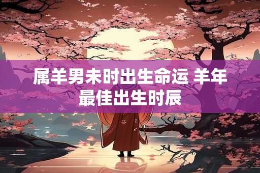 属羊男未时出生命运 羊年最佳出生时辰