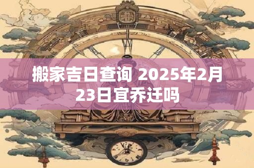 详细阅读:搬家吉日查询 2025年2月23日宜乔迁吗 搬家吉日查询 2025年2月23日宜乔迁吗