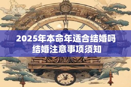 详细阅读:2025年本命年适合结婚吗 结婚注意事项须知 2025年本命年适合结婚吗 结婚注意事项须知