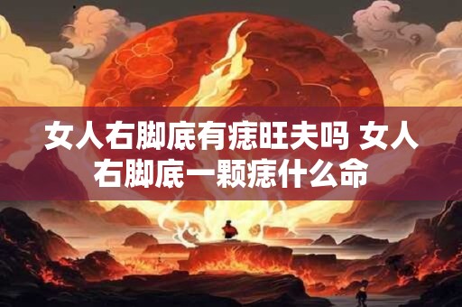女人右脚底有痣旺夫吗 女人右脚底一颗痣什么命
