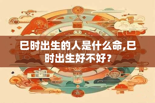巳时出生的人是什么命,巳时出生好不好？