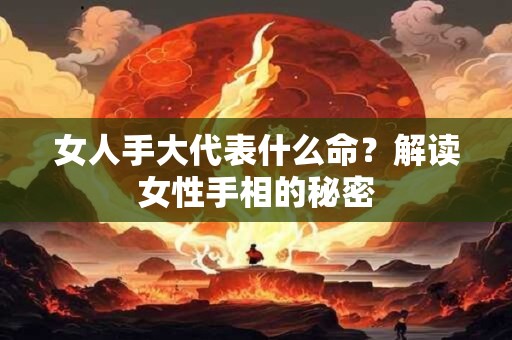 女人手大代表什么命？解读女性手相的秘密
