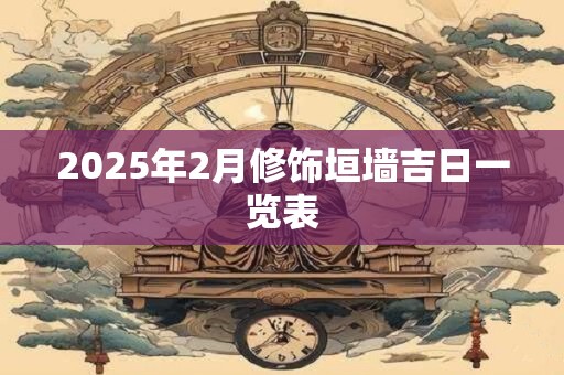 2025年2月修饰垣墙吉日一览表