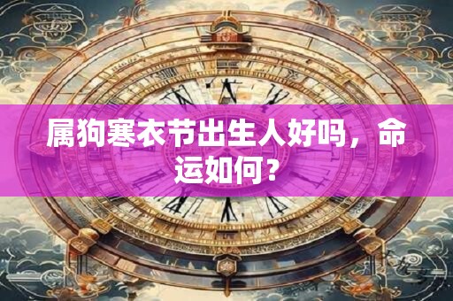 属狗寒衣节出生人好吗，命运如何？