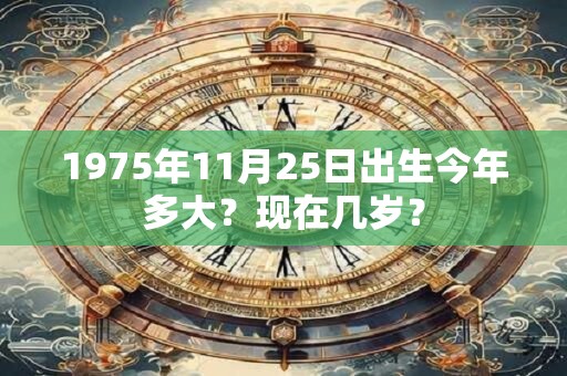 1975年11月25日出生今年多大？现在几岁？