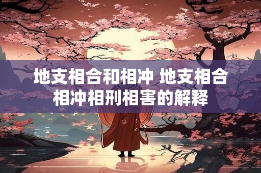 地支相合和相冲 地支相合相冲相刑相害的解释