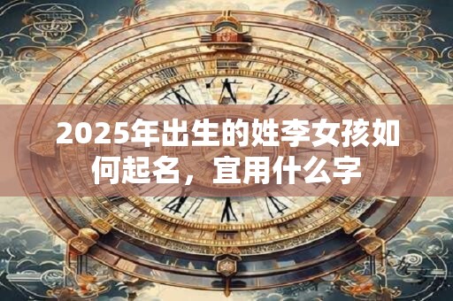 2025年出生的姓李女孩如何起名，宜用什么字