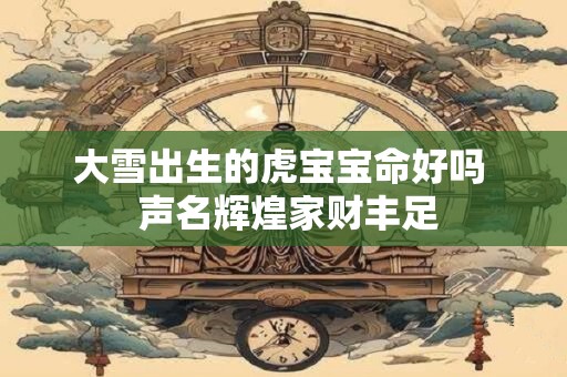 大雪出生的虎宝宝命好吗  声名辉煌家财丰足