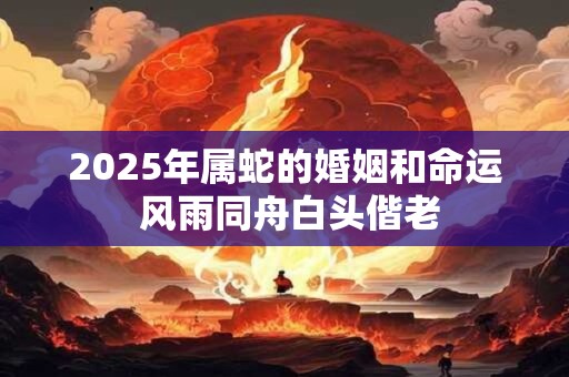 2025年属蛇的婚姻和命运 风雨同舟白头偕老