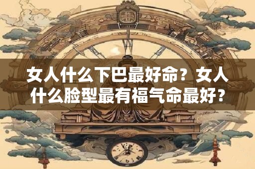 女人什么下巴最好命？女人什么脸型最有福气命最好？
