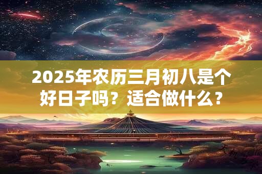 2025年农历三月初八是个好日子吗？适合做什么？