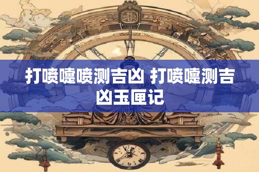 打喷嚏喷测吉凶 打喷嚏测吉凶玉匣记