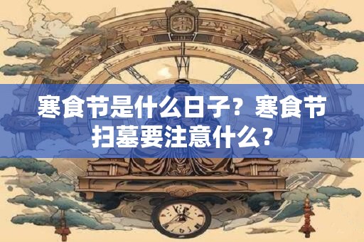 详细阅读:寒食节是什么日子?寒食节扫墓要注意什么? 寒食节是什么日子?寒食节扫墓要注意什么?