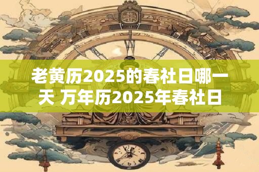 老黄历2025的春社日哪一天 万年历2025年春社日