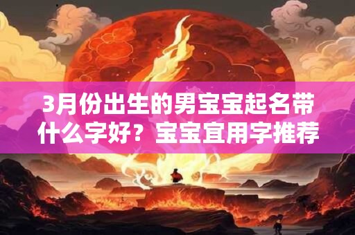 3月份出生的男宝宝起名带什么字好？宝宝宜用字推荐