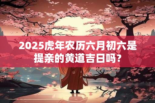 2025虎年农历六月初六是提亲的黄道吉日吗？