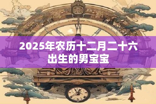2025年农历十二月二十六出生的男宝宝