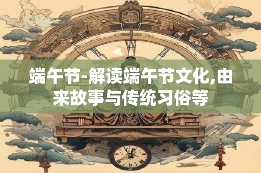 端午节-解读端午节文化,由来故事与传统习俗等