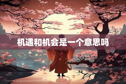 机遇和机会是一个意思吗