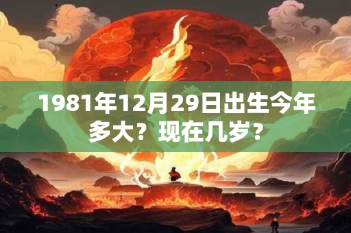 1981年12月29日出生今年多大？现在几岁？