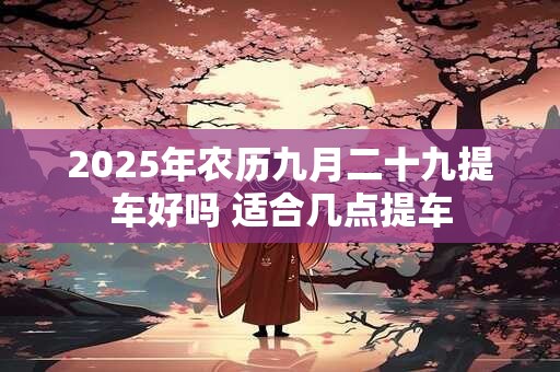 2025年农历九月二十九提车好吗 适合几点提车
