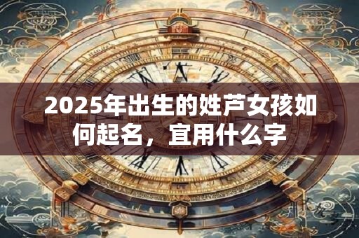 2025年出生的姓芦女孩如何起名，宜用什么字