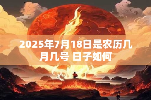2025年7月18日是农历几月几号 日子如何