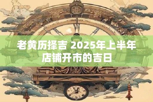 老黄历择吉 2025年上半年店铺开市的吉日