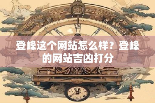 登峰这个网站怎么样？登峰的网站吉凶打分