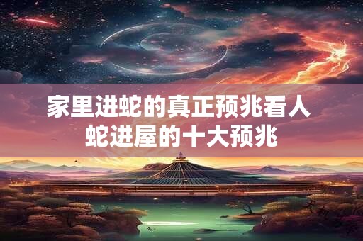 家里进蛇的真正预兆看人 蛇进屋的十大预兆