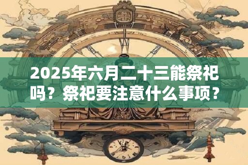 2025年六月二十三能祭祀吗？祭祀要注意什么事项？
