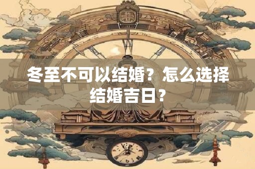 冬至不可以结婚？怎么选择结婚吉日？
