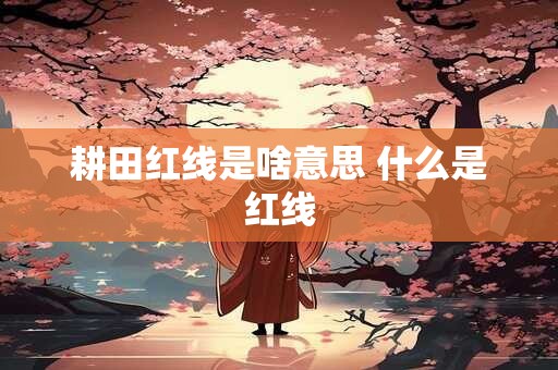耕田红线是啥意思 什么是红线