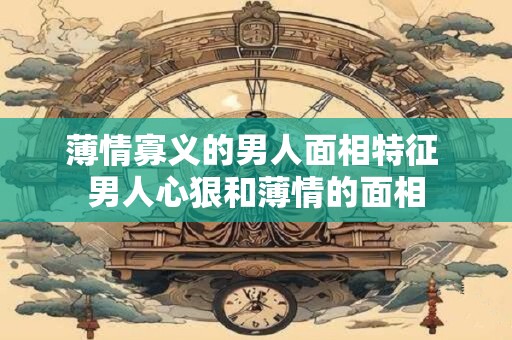 薄情寡义的男人面相特征 男人心狠和薄情的面相