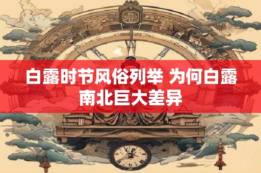 白露时节风俗列举 为何白露南北巨大差异