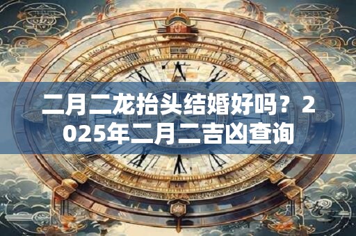 二月二龙抬头结婚好吗？2025年二月二吉凶查询