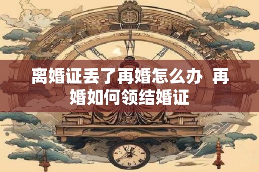 离婚证丢了再婚怎么办  再婚如何领结婚证