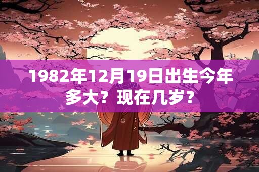 1982年12月19日出生今年多大？现在几岁？