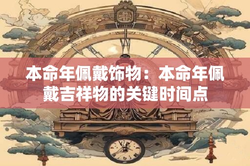 本命年佩戴饰物：本命年佩戴吉祥物的关键时间点