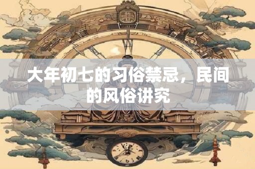 大年初七的习俗禁忌，民间的风俗讲究