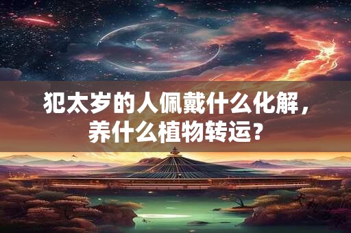 犯太岁的人佩戴什么化解，养什么植物转运？