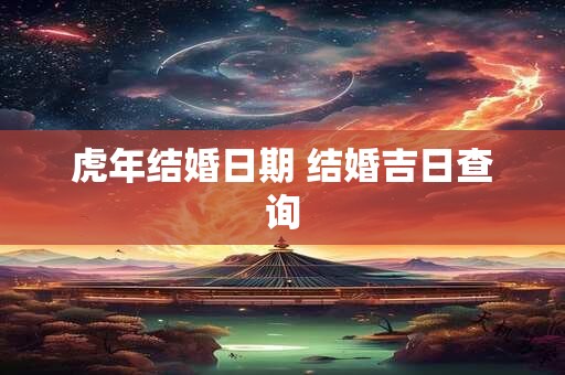 虎年结婚日期 结婚吉日查询