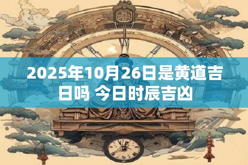 2025年10月26日是黄道吉日吗 今日时辰吉凶