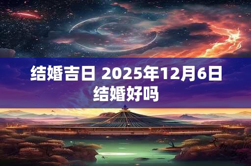 结婚吉日 2025年12月6日结婚好吗